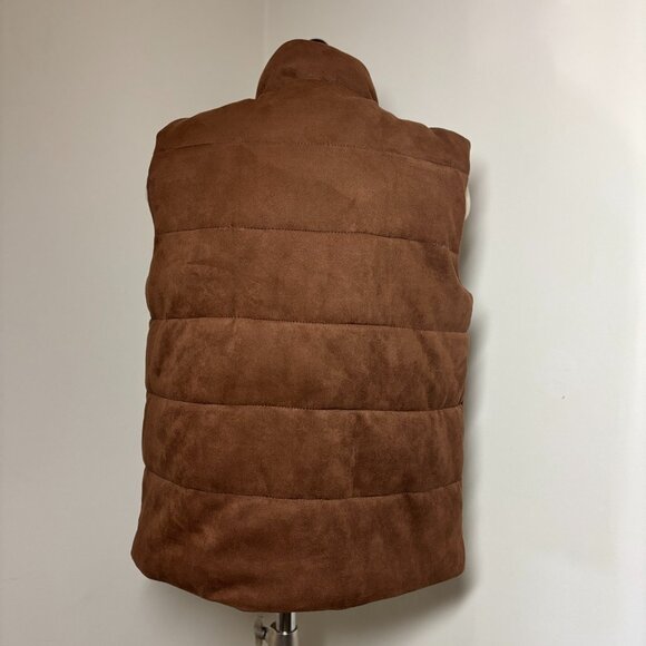 Current NET K128 Quilted Padded Brown Vest Puffer Men's M 4-6690 NWOT - Picture 7 of 11
